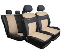 Autositzbezüge Schwarz/Beige Komplett Schonbezüge für VW Passat B4 B5 B6 B7 B8