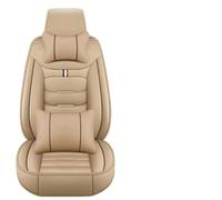 Autositzbezüge Set für VW Beetle Cabriolet/Beetle Cabriolet Design 2011-2019, Custom Leder Autositzbezug Allwetter Schonbezüge Auto Vordersitze und Rückbank Komplettset,Luxurious_Set-A_Beige