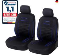 Autositzbezüge Vordersitze Schwarz Blau | Auto-Schonbezüge Set Vorne für Fa