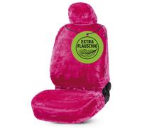 WALSER kuscheliger Autositzbezug Teddy, veganer Sitzbezug pink