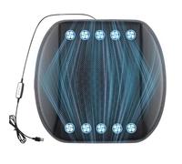 Autositzkissen mit Ventilator - Luftzirkulation anschließbar 12 V 24 V - Bezug Sitzkissen mit Ventilator, für Straßenfahrten, Camping, Besichtigungen der Stadt, SUV, Wohnmobil