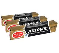 Autosol 3er Packung Metall Politur (75ml x3) für Chrom Alu Edelstahl Messing Kupfer Usw