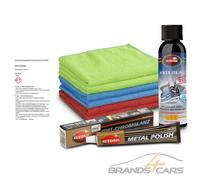 AUTOSOL® 75 ml EDEL CHROMGLANZ POLITUR+150 ml ANTI BLAU+6x MICROFASERTUCH