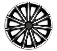 AutoStyle 18" Zoll Radkappe Satz schwarz/silber PP 5118SB Radzierblenden Radblende