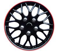 AutoStyle Radkappen Missouri 13 Zoll ABS schwarz / rot 4er Set
