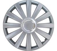 AutoStyle 4er Set Radzierblenden Spyder 14-Zoll Silber + Chrom Ringe