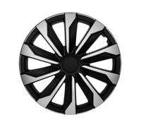 AutoStyle 4er Set Radzierblenden Typhoon 17-Zoll Silber/Schwarz