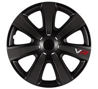AUTO-STYLE Satz Radzierblenden VR 14-Zoll Schwarz/Karbon-Look/Logo