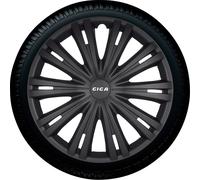 AUTO-STYLE Satz Radzierblenden Giga 15-Zoll mat Schwarz