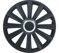 AUTO-STYLE Satz Radzierblenden Spyder 14-Zoll Schwarz + Chrom Ringe