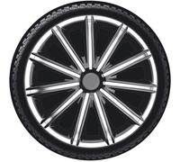 AutoStyle Radkappen Nero 13 Zoll ABS schwarz / silber 4er Set