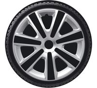 AutoStyle Radkappen VR 13 Zoll ABS silber / schwarz 4er Set