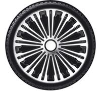 AutoStyle Radkappen Volante 13 Zoll ABS silber / schwarz 4er Set