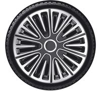AUTO-STYLE Satz Radzierblenden Motion 15-Zoll Silber/Schwarz