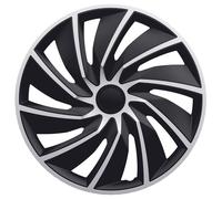 Original 4x Turbo Satz Radzierblenden Radabdeckungen 14 Zoll schwarz silber matt