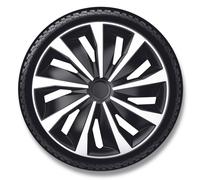 AUTO-STYLE Satz Radzierblenden Grip 13-Zoll Silber/Schwarz