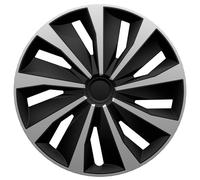 AUTO-STYLE Satz Radzierblenden Grip 16-Zoll Silber/Schwarz