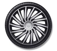 AUTO-STYLE Satz Radzierblenden Kendo 16-Zoll Silber/Schwarz