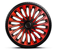 AUTO-STYLE Satz Radzierblenden Soho 16-Zoll Schwarz/rot