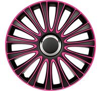 AutoStyle Radkappe 17" Zoll Radzierblenden Satz Radblende schwarz/rosa PP 5137P