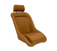 AutoStyle Sportsitze 'Classic' - Beige Kunstleder | Feste Rückenlehne + Kopfstütze - inkl. Laufschienen