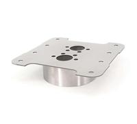 Autoterm Einbauflansch RUND für Standheizungen, für Böden 40mm, aus Edelstahl für Air, Planar, Webasto, Eberspächer o.ä, 40mm Bodentiefe