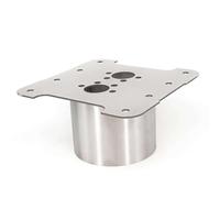 Autoterm Einbauflansch RUND für Standheizungen, für Böden 80mm, aus Edelstahl für Air, Planar, Webasto, Eberspächer o.ä, 80mm Bodentiefe