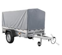 [NEU] Tieflader Garden Trailer 200 KIPP 200x106 cm 750 kg [mit Hochspriegel, Hochplane und Stützrad]