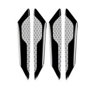 Autotür Kantenschutz Aufkleber, Asudaro 4 Stück Türkantenschoner Türkantenschutz Autotür Reflektierende Streifen Anti Kratz Dekoration Universal Auto Rückspiegel Kantenschutz Anti-Scratch,Weiß