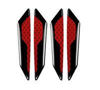 Autotür Kantenschutz Aufkleber, Asudaro 4 Stück Türkantenschoner Türkantenschutz Autotür Reflektierende Streifen Anti Kratz Dekoration Universal Auto Rückspiegel Kantenschutz Anti-Scratch,rot