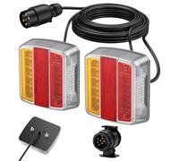 AUTOUTLET LED Anhänger Rückleuchten, 12V Universal Rückleuchten Set Anhänger mit 7 polig & 13 auf 7 polig Adapter - 7,5M Kabel & E11-Zertifiziert, Wasserdicht IP65,PKW LKW Rücklicht(Schraube Montage)