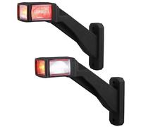 AUTOUTLET LED Begrenzungsleuchten Anhänger, Reflektionsbecher-Design - Heller, 2PCS Positionsleuchten 10-30V Wasserdicht, Seitenmarkierungsleuchten mit Dual E9-Mark & Silikon-Basis für LKW PKW (187mm)