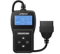 AUTOUTLET OBD2 Diagnosegerät, Auto OBD2 Scanner Codeleser OBD2 EOBD Motor Fehlercodeleser Scanner mit DTC-Definition, 10 Sprachen,Spannungserkennung und -überwachung, KFZ-Fehlercode-Lesegerät(Schwarz)
