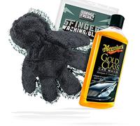 Autowäsche Bundle - Autoshampoo Meguiars Gold Class Car Wash Shampoo 0,473L + Garage Freaks 5 Fingers Washing Glove - Autopflege Set mit Fünf Finger Waschhandschuh und Auto Shampoo