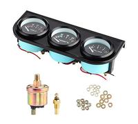 Autowassertemperatur, 1/8-Zoll-NPT 52 mm/2-Zoll-3-in-1-Auto-Messgerät, 8-16-V-Voltmeter + 40-120 ℃ Wassertemperaturmesser + 0-7 kg Öldruck