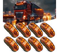 AUTOXBERT 8pcs LED Seitenmarkierungsleuchten 12V 24V Begrenzungsleuchten Positionsleuchten Gelb Markierungsleuchten für Anhänge LKW Van Caravan Lastwagen Wohnmobile Wohnwagen