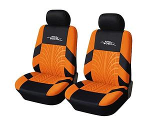 AUTOYOUTH Autositzbezüge für Vordersitze Autositzschoner Reifenschienen Autositzzubehör, Orange