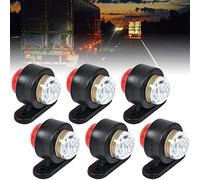 AVCXEC 6 Stücke LED Begrenzungsleuchten, 12V 24V Positionsleuchten Markierung, Mini Begrenzungsleuchten, Seitenmarkierungsleuchten Wasserdichte für 12 V-24 V, LKW, Anhänger, Wohnmobil, Boote