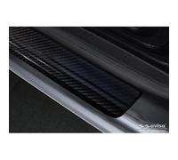 3D Schwarz Karbon Einstiegsleisten kompatibel mit Mercedes Vito & V-Klasse 2014-2019 & Facelift 2019-2-Teilig