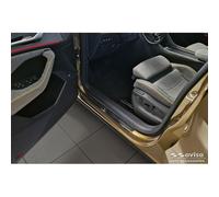 Avisa Schwarz Edelstahl Einstiegsleisten kompatibel mit Skoda Kodiaq II (PS7) 2024- 'Lines' - 4-teilig