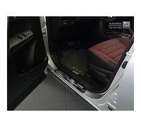 Avisa Black INOX Door sill Protectors Compatible with Toyota C-HR 2016-2019 & Facelift 2019- & RAV4 IV FL 2016-2018 & Lexus NX 2014-2021 - 'Hybrid' - 4-Pieces