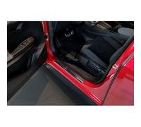 Avisa Schwarz Edelstahl Einstiegsleisten kompatibel mit Volkswagen ID.3 2020-2023 & FL 2023- / Cupra Born 2021- / MG 4 2022- / MG HS II 2024- 'Lines' - 4-teilig