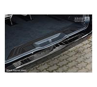 Spiegelschwarz Edelstahl Heckstoßstangenschutz kompatibel mit Mercedes Vito / V-Klasse 2014-2019 & Facelift 2019- 'Ribs'