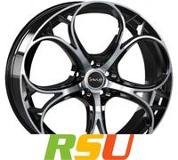 Avus Racing AC-520 black polished 8x19" ET33 LK5 110 ML 65.1 Alufelgen 19 Zoll