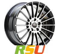 Avus Racing AC-M03 black polished 7x17" ET25 LK4 108 ML 65.1 Alufelgen 17 Zoll