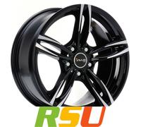 Avus Racing AC-MB3 black polished 8x18" ET34 LK5 120 ML 72.6 Alufelgen 18 Zoll