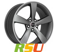 Avus Racing AF10 matt anthracite polished 8x18" ET45 LK5 112 ML 66.5 Alufelge...