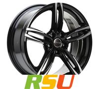 Avus Racing AF15 black polished 8.5x19" ET50 LK5 112 ML 57.1 Alufelgen 19 Zoll