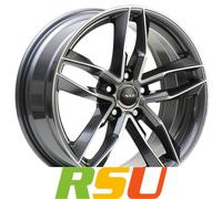 Avus Racing AF16 anthracite polished 10x21" ET30 LK5 112 ML 66.6 Alufelgen 21...