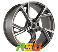 Avus Racing AF20 matt anthracite polished 8x18" ET40 LK5 112 ML 66.6 Alufelge...